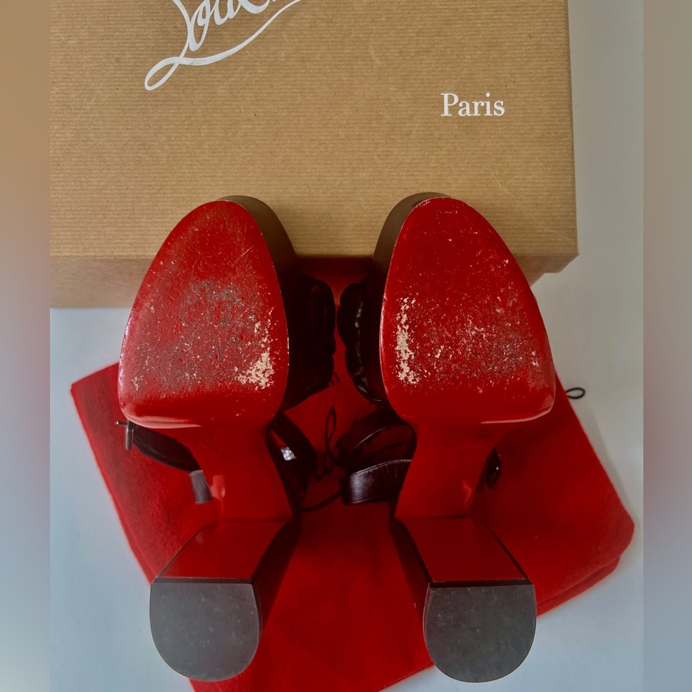 CHRISTIAN LOUBOUTIN ~Black Platform Heels - Picture 5 of 5